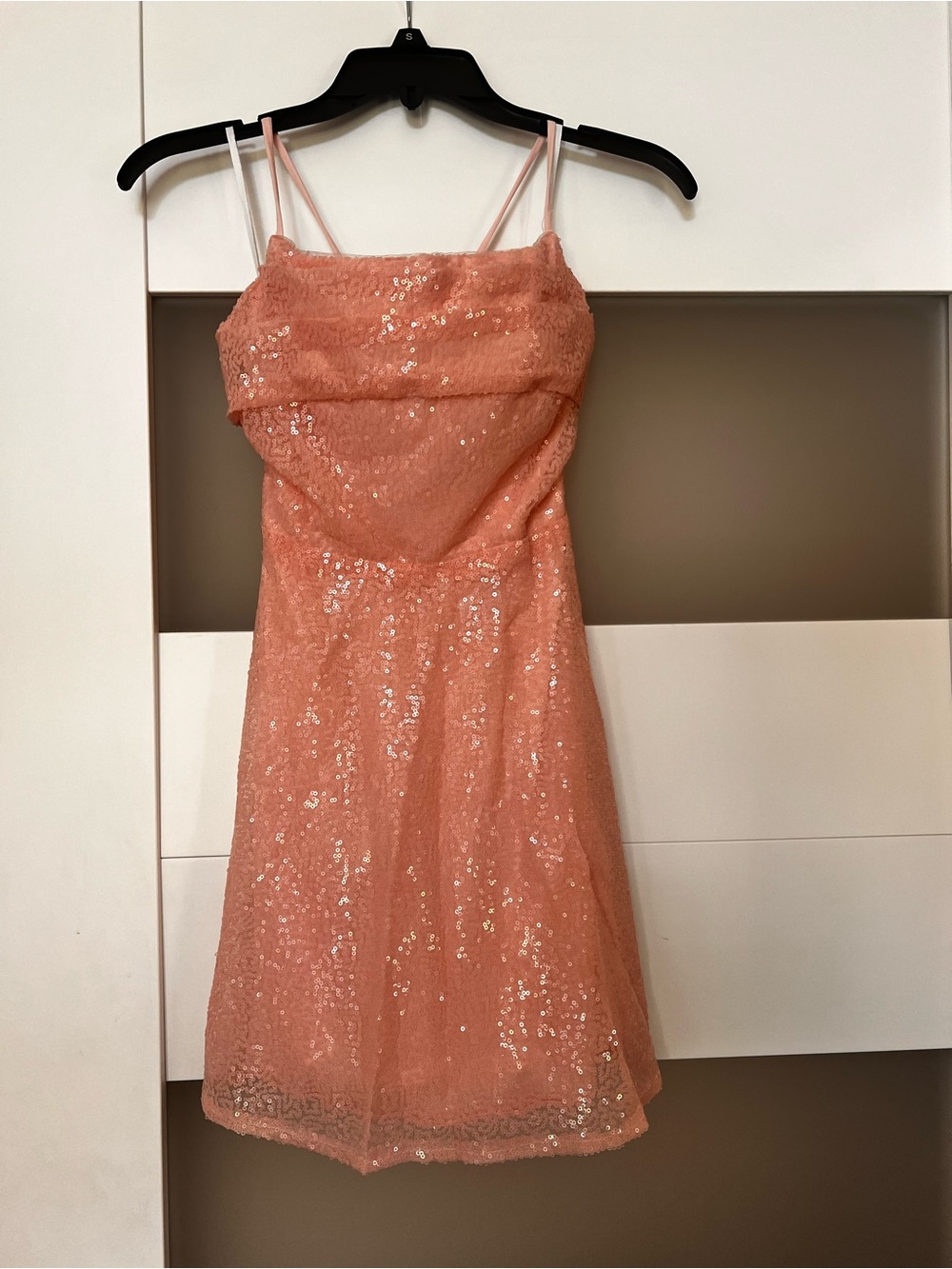Women’s XS Light Pink Sequin Mini Dress